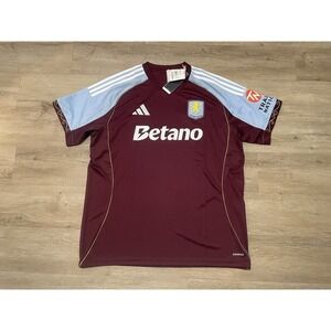 NEW Aston Villa Adidas 2025/26 Mens Sz XL Home Soccer Jersey Shirt JN8061
